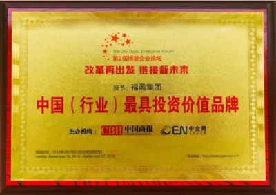 福盈集团荣获第二届博鳌企业论坛中国(行业)最具投资价值品牌奖